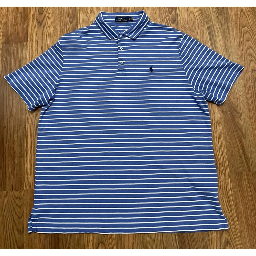 Polo Ralph Lauren Shirt Mens Extra Large Striped Embroidered Pony